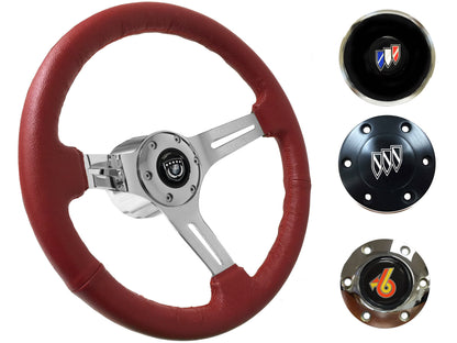 1967-68 Buick Steering Wheel Kit | Red Leather | ST3012RED