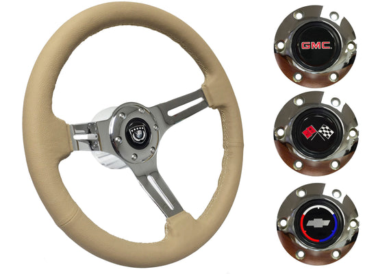 1974-94 Chevy Truck, GMC Steering Wheel Kit | Tan Leather | ST3012TAN