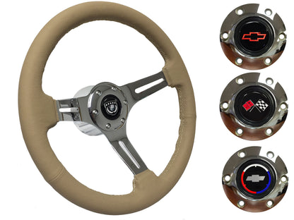 1970-88 Monte Carlo Steering Wheel Kit | Tan Leather | ST3012TAN