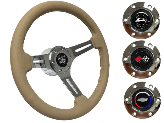 1955-68 Impala Steering Wheel Kit | Tan Leather | ST3012TAN