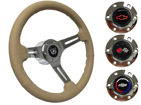 1962-68 Chevy Nova Steering Wheel Kit | Tan Leather | ST3012TAN