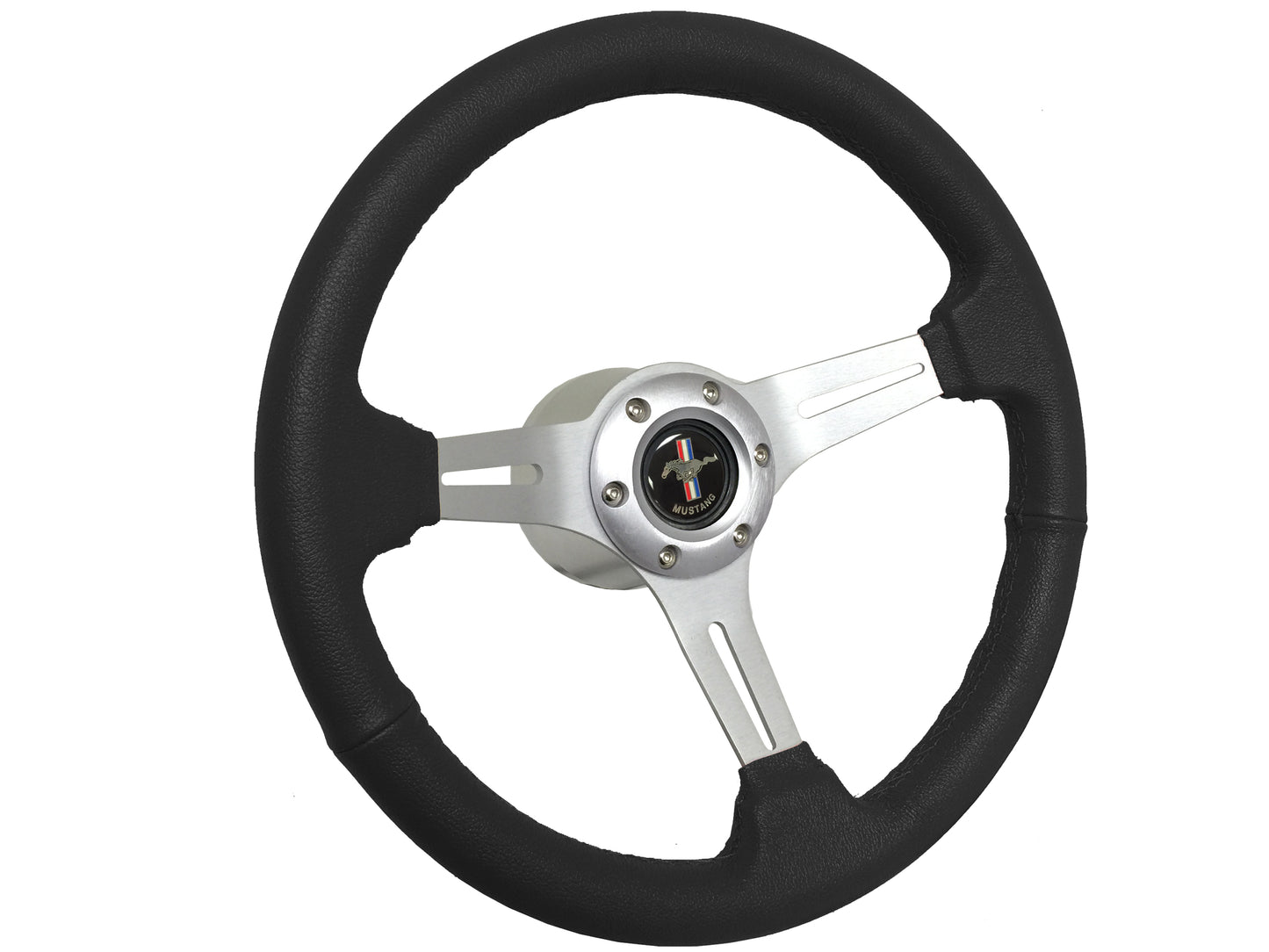 1964.5 Ford Mustang Steering Wheel Kit | Black Leather