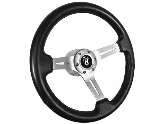 Volkswagen 6-Bolt Steering Wheel Castle Kit | Black Leather / Brushed
