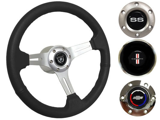 1969-89 Camaro Steering Wheel Kit | Black Leather | ST3014BLK