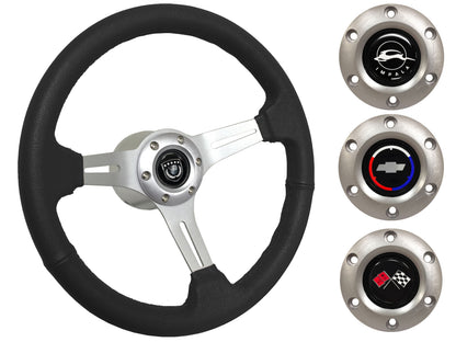 1955-68 Impala Steering Wheel Kit | Black Leather | ST3014BLK