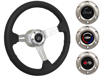 1967-68 Chevelle Steering Wheel Kit | Black Leather | ST3014BLK