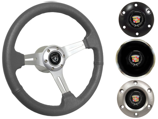 1969-89 Cadillac Steering Wheel Kit | Grey Leather | ST3014GRY