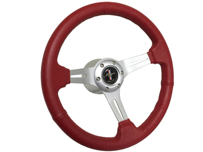 1964.5 Ford Mustang Steering Wheel Kit | Red Leather