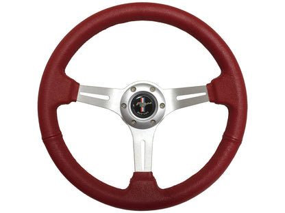 1964.5 Ford Mustang Steering Wheel Kit | Red Leather