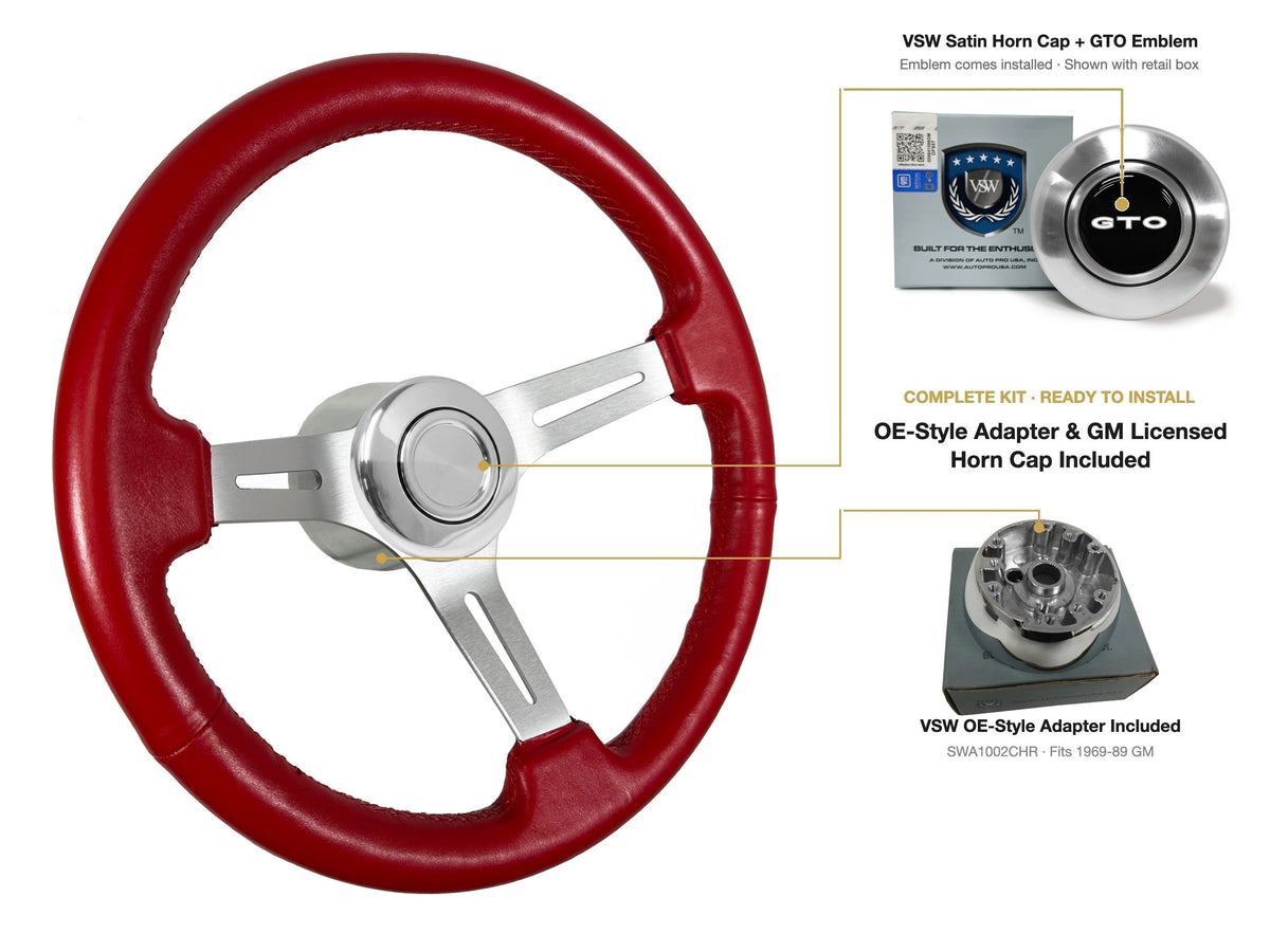 ST3014RED OE-style kit - OE Satin Cap, GTO emblem