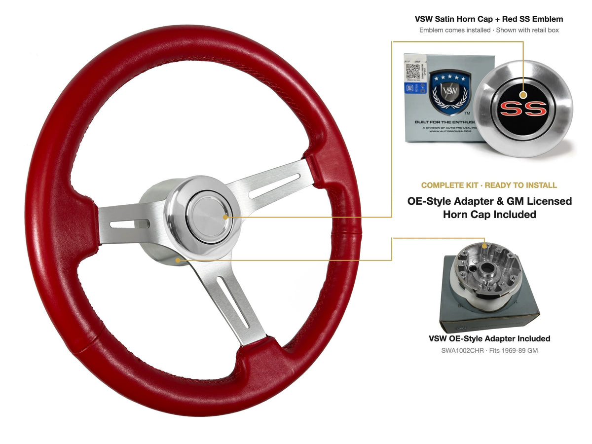 ST3014RED OE-style kit - OE Satin Cap, Red SS emblem