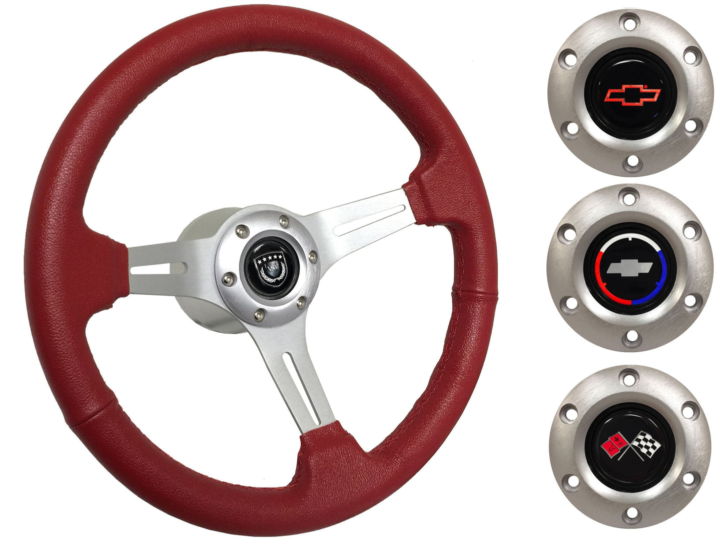 1969-75 Corvette Steering Wheel Kit | Red Leather | ST3014RED