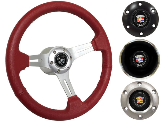 1969-89 Cadillac Steering Wheel Kit | Red Leather | ST3014RED