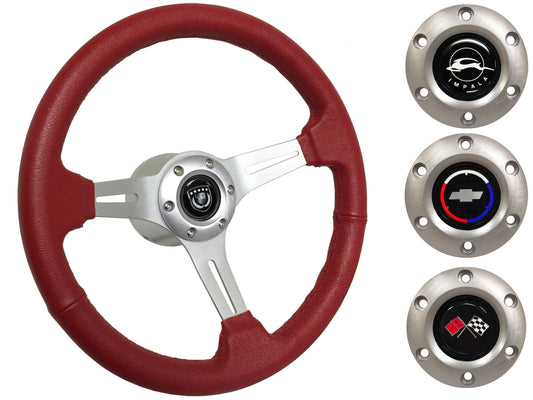 1969-85 Impala Steering Wheel Kit | Red Leather | ST3014RED
