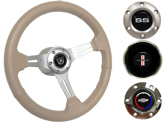 1969-89 Camaro Steering Wheel Kit | Tan Leather | ST3014TAN