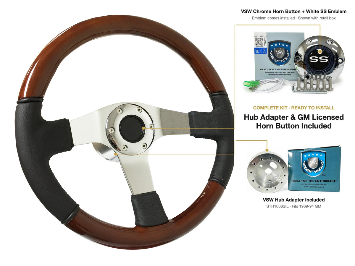 ST3019 kit - Chrome button, White SS emblem
