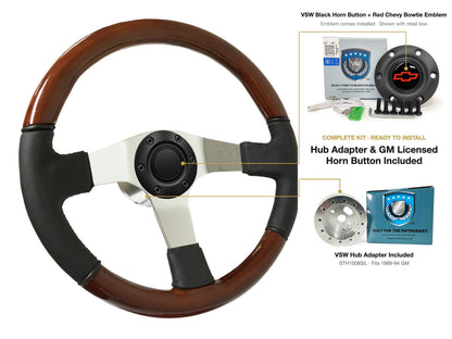 ST3019 kit - Black button, Red Chevy Bowtie emblem