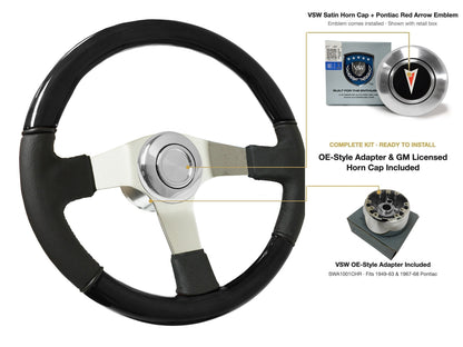ST3019BLKWOOD black ash wood-leather steering wheel kit - SIL-11-19S-4968