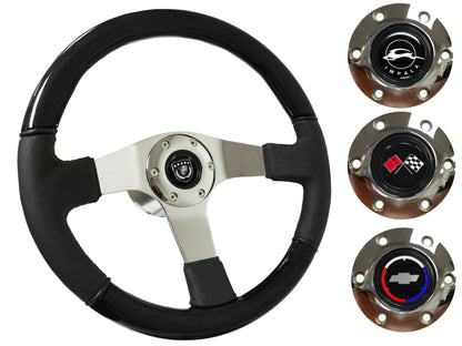 1969-85 Impala Steering Wheel Kit | Black Ash Wood - Leather | ST3019BK