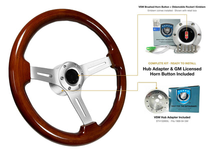 ST3027S kit - Brushed button, Oldsmobile Rocket I emblem