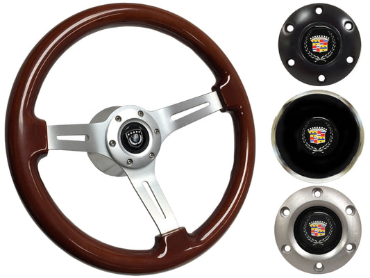 1969-89 Cadillac Steering Wheel Kit | Mahogany Wood | ST3027S