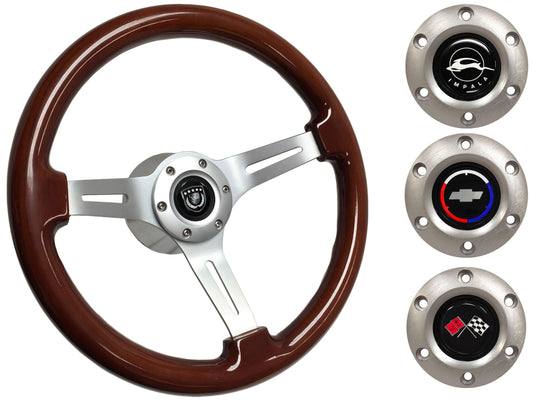 1955-68 Impala Steering Wheel Kit | Mahogany Wood | ST3027S