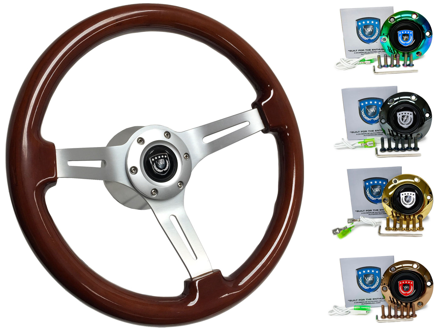 1990+ Nissan 200SX Steering Wheel Kit | Mahogany Wood | ST3027S