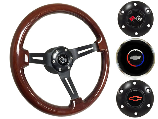 1962-68 Chevy Nova Steering Wheel Kit | Walnut Wood | ST3027