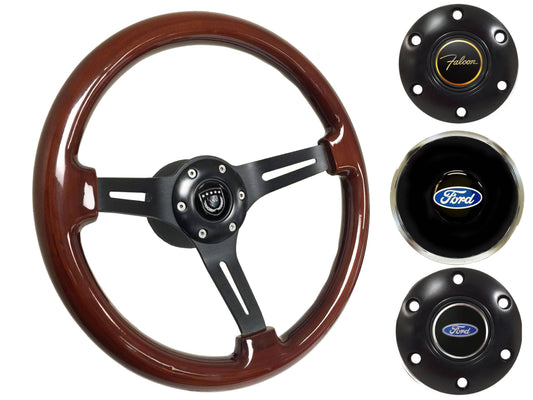 1965-69 Ford Falcon Steering Wheel Kit | Walnut Wood | ST3027