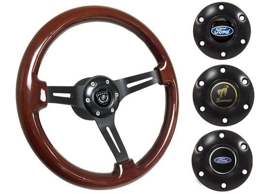 1975-77 Ford Bronco Steering Wheel Kit | Walnut Wood | ST3027