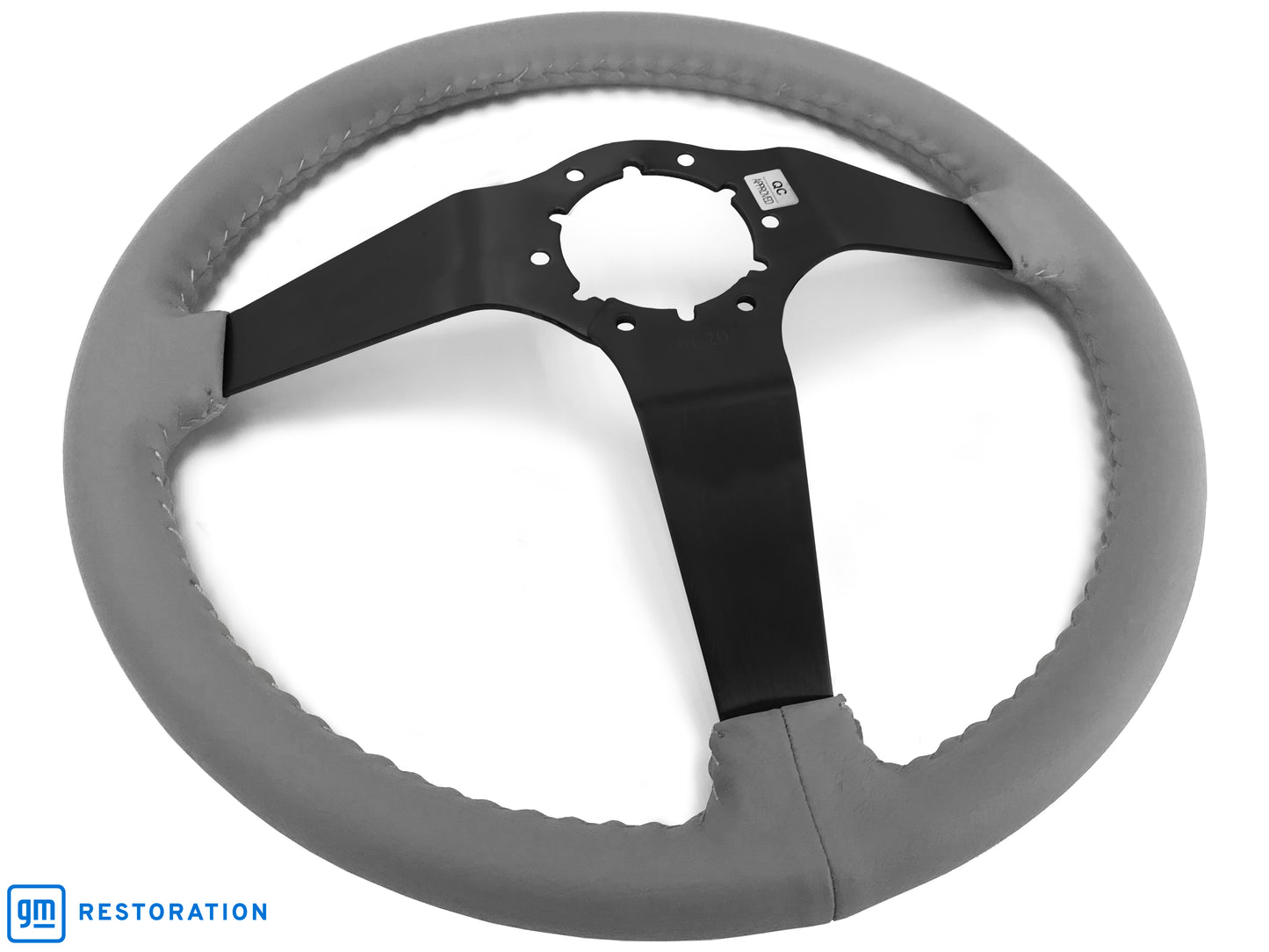 VSW S6 Step Series Steering Wheel | Gray Leather Black | ST3029GRY