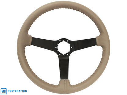 VSW S6 Step Series Steering Wheel |Tan Leather, Black | ST3029TAN