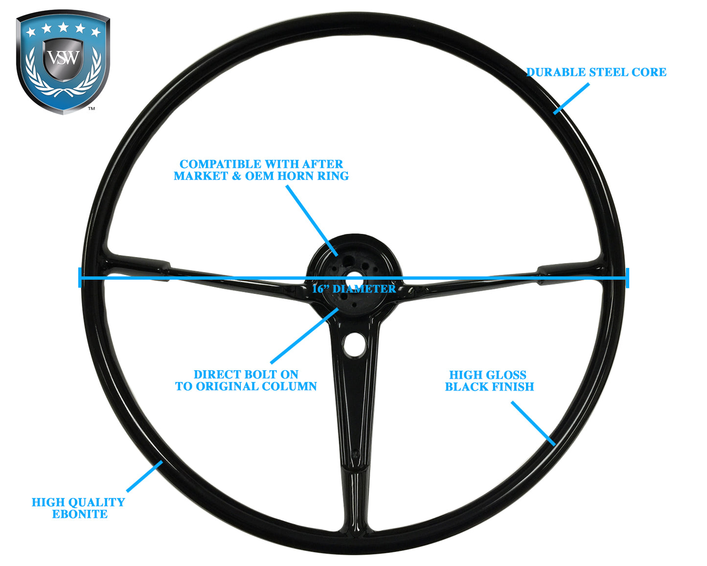 1955-1956 Chevy Tri-Five OE Series 16" Steering Wheel | ST3050