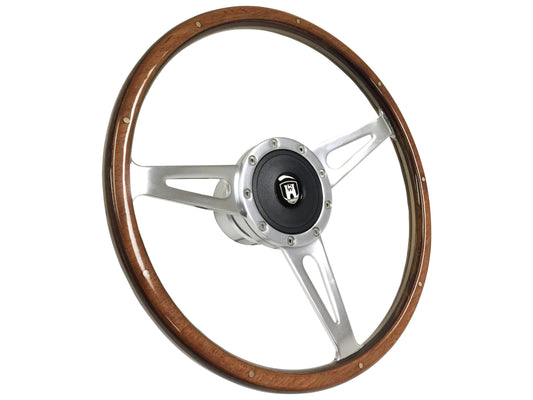 Volkswagen 9-Bolt Steering Wheel Castle Kit | Walnut Wood / Billet Aluminum