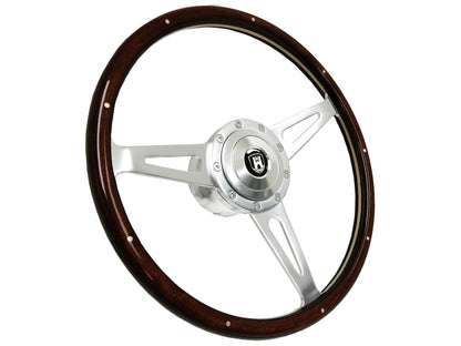 Volkswagen 9-Bolt Steering Wheel Castle Kit | Espresso Stained Wood / Premium Billet (Copy)