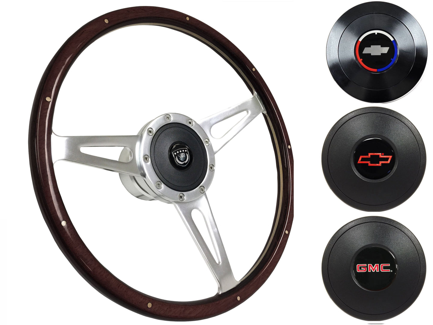 1960-73 Chevy Truck, GMC Steering Wheel Kit | Deluxe Espresso Wood | ST3053A