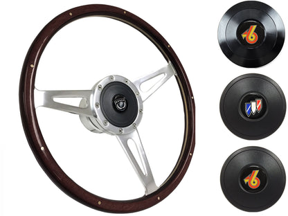 1969-89 Buick Telescopic Steering Wheel Kit | Deluxe Espresso Wood | ST3053A