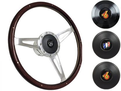 1967-68 Buick Steering Wheel Kit | Deluxe Espresso Wood | ST3053A