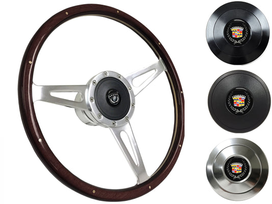 1969-89 Cadillac Steering Wheel Kit | Deluxe Espresso Wood | ST3053A