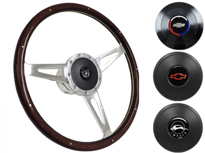 1969-85 Impala Steering Wheel Kit | Deluxe Espresso Wood | ST3053A