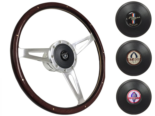 1979-82 Ford Mustang Steering Wheel Kit | Deluxe Espresso Wood | ST3053A