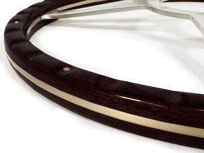 Volkswagen 9-Bolt Steering Wheel Castle Kit | Espresso Stained Wood / Premium Billet (Copy)