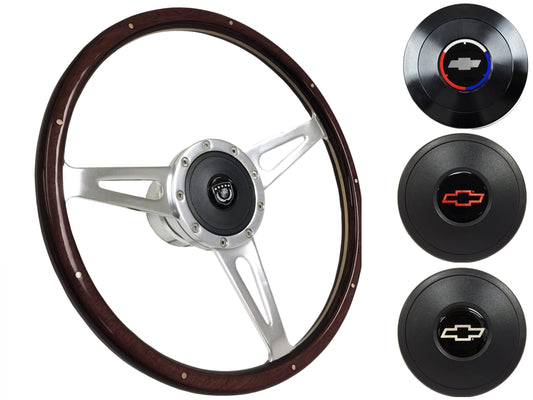 1970-88 Monte Carlo Steering Wheel Kit | Deluxe Espresso Wood | ST3053A