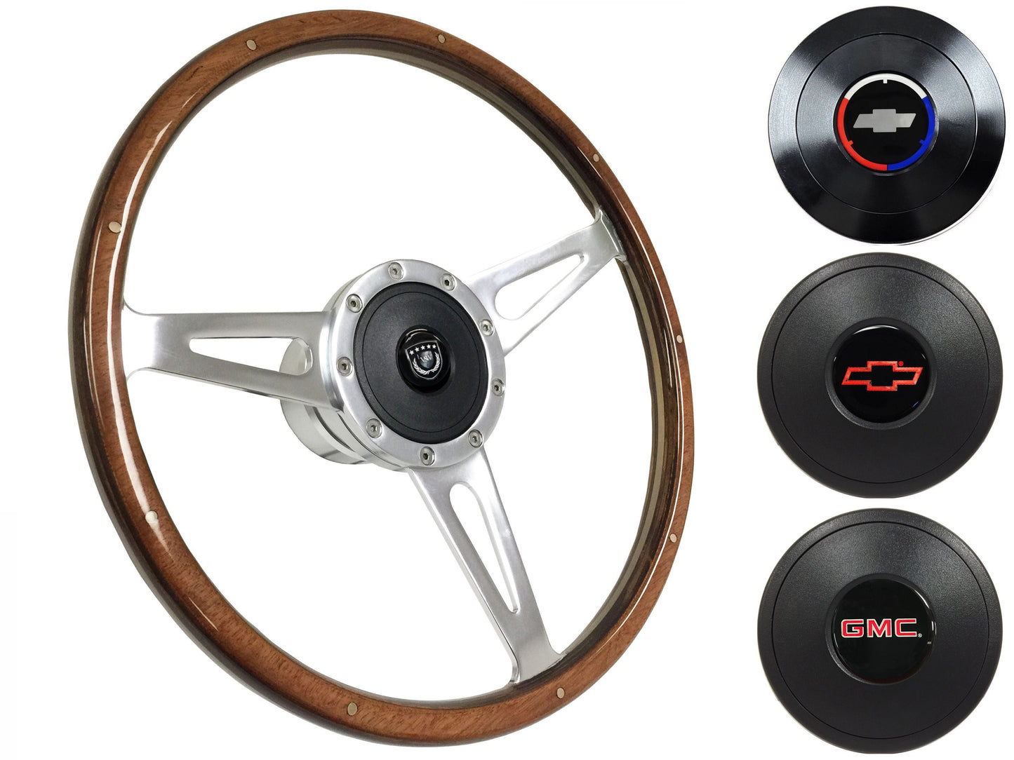 1974-94 Chevy Truck, GMC Steering Wheel Kit | Deluxe Walnut Wood | ST3053