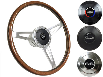 1967-68 Chevelle Steering Wheel Kit | Deluxe Walnut Wood | ST3053