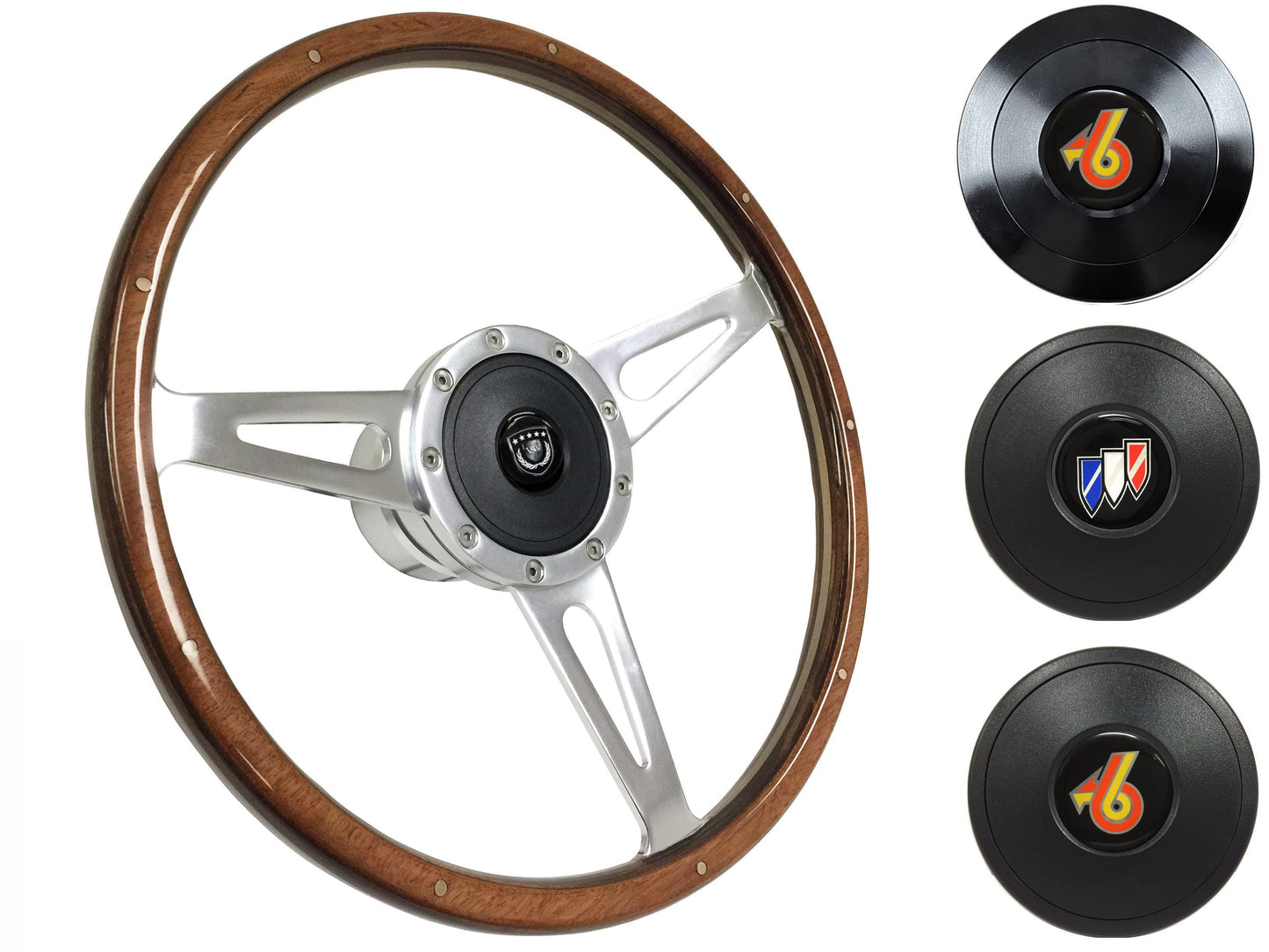1969-89 Buick Telescopic Steering Wheel Kit | Deluxe Walnut Wood | ST3053