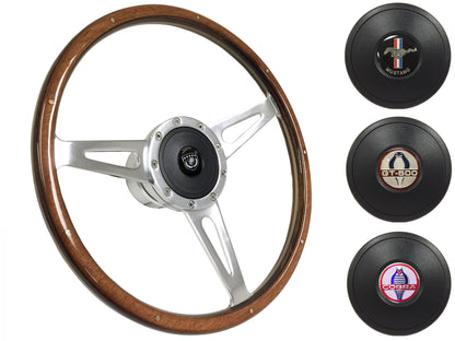 1979-82 Ford Mustang Steering Wheel Kit | Deluxe Walnut Wood | ST3053