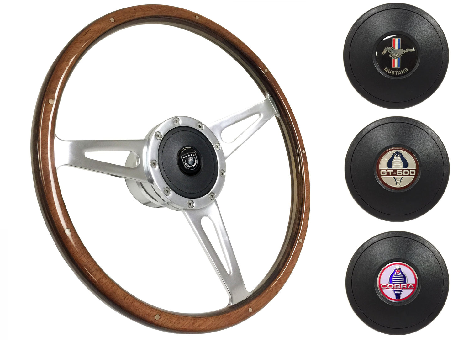 1984-04 Ford Mustang Steering Wheel Kit | Deluxe Walnut Wood | ST3053