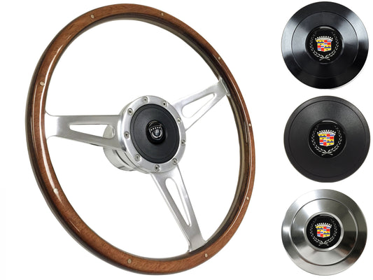 1969-89 Cadillac Steering Wheel Kit | Deluxe Walnut Wood | ST3053