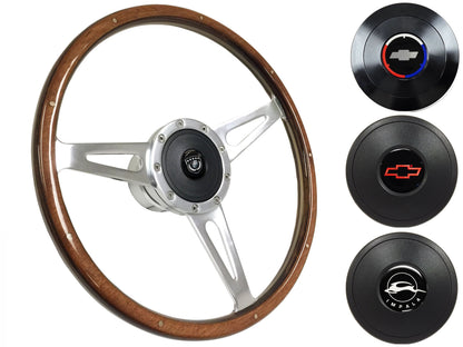 1969-85 Impala Steering Wheel Kit | Deluxe Walnut Wood | ST3053